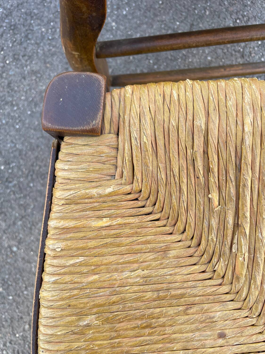 4 chaises paillées de campagne en bois