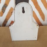 Old enamelled sheet metal matchbox