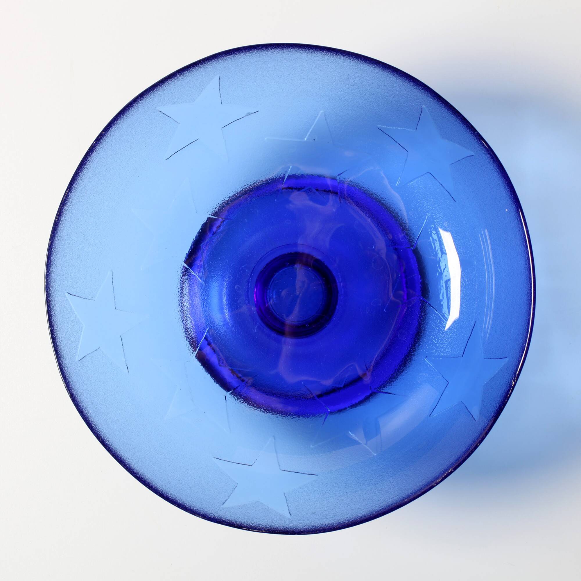 Lot x6 Verre fumé avec motif de fleur
