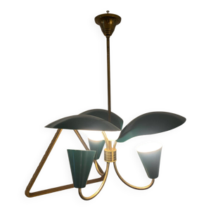 lustre 3 feux vintage - laiton