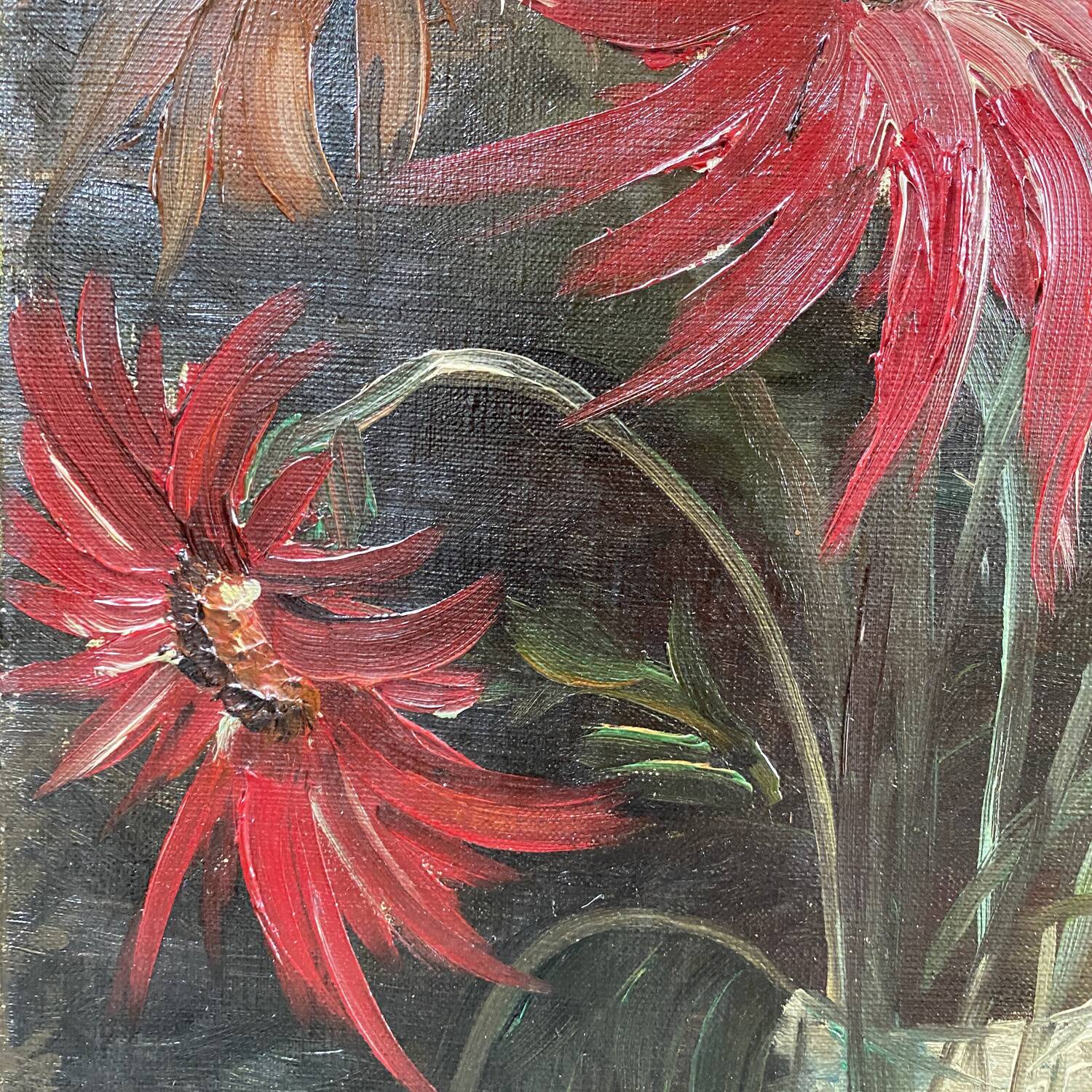 Tableau "Bouquet d'artifice" signé