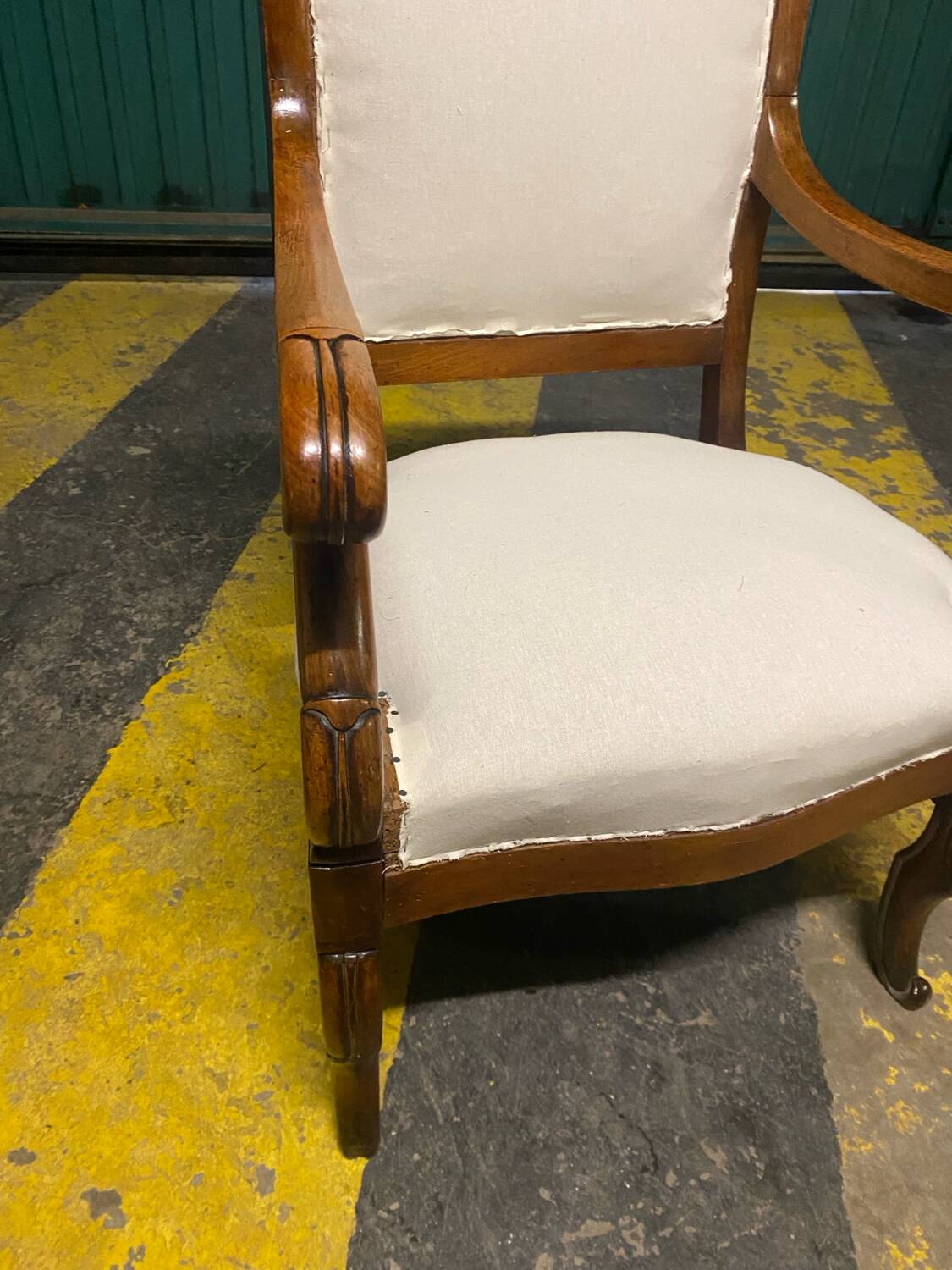 Restoration period armchair with crosses