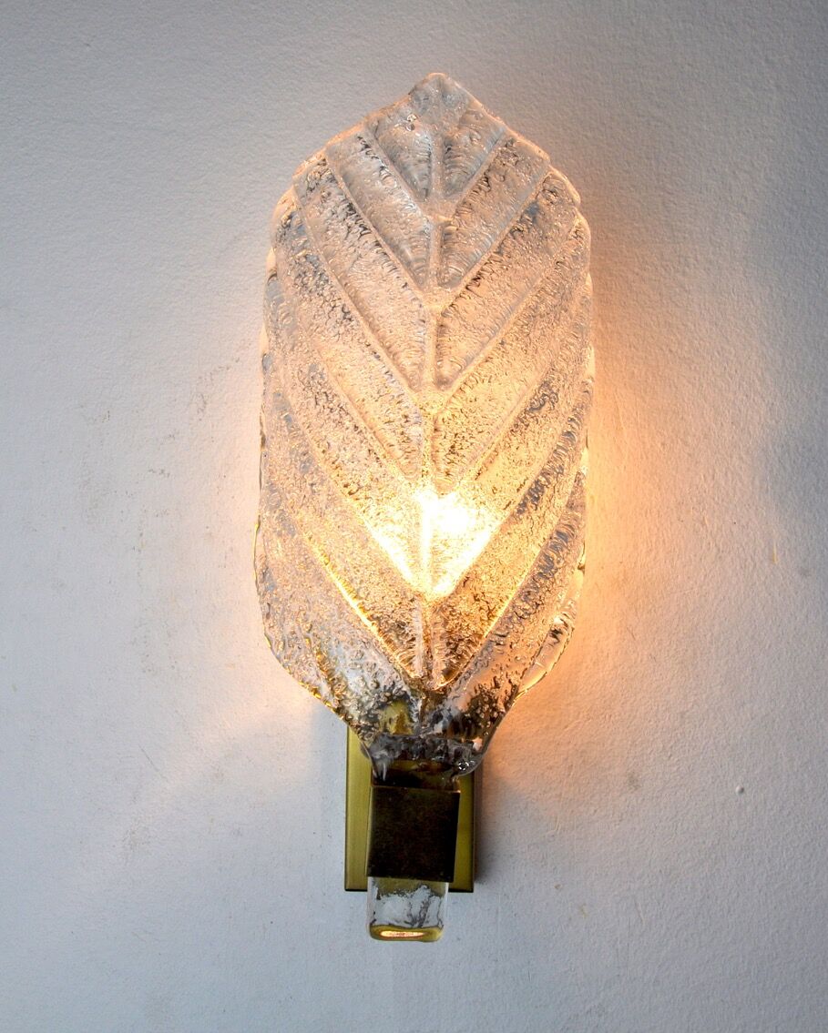 Wall lamp "sheet" by Carl Fagerlund, Murano glass, Germany, 1970