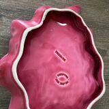 Pink leaf dish Vallauris Hélène Ugo