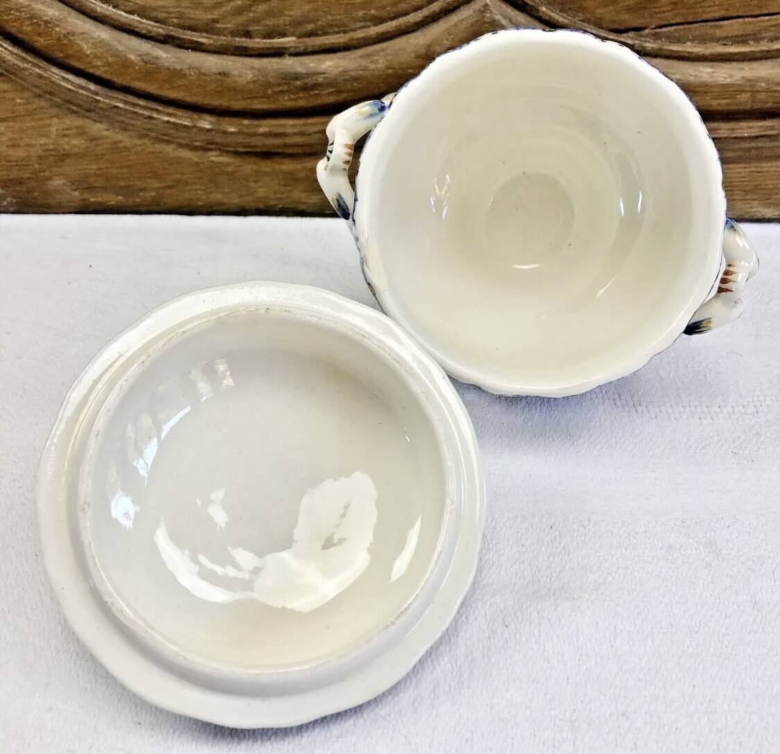 Gien sugar bowl rooster and peonies model 1938 1960