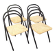 Four straw chairs from the 70s
