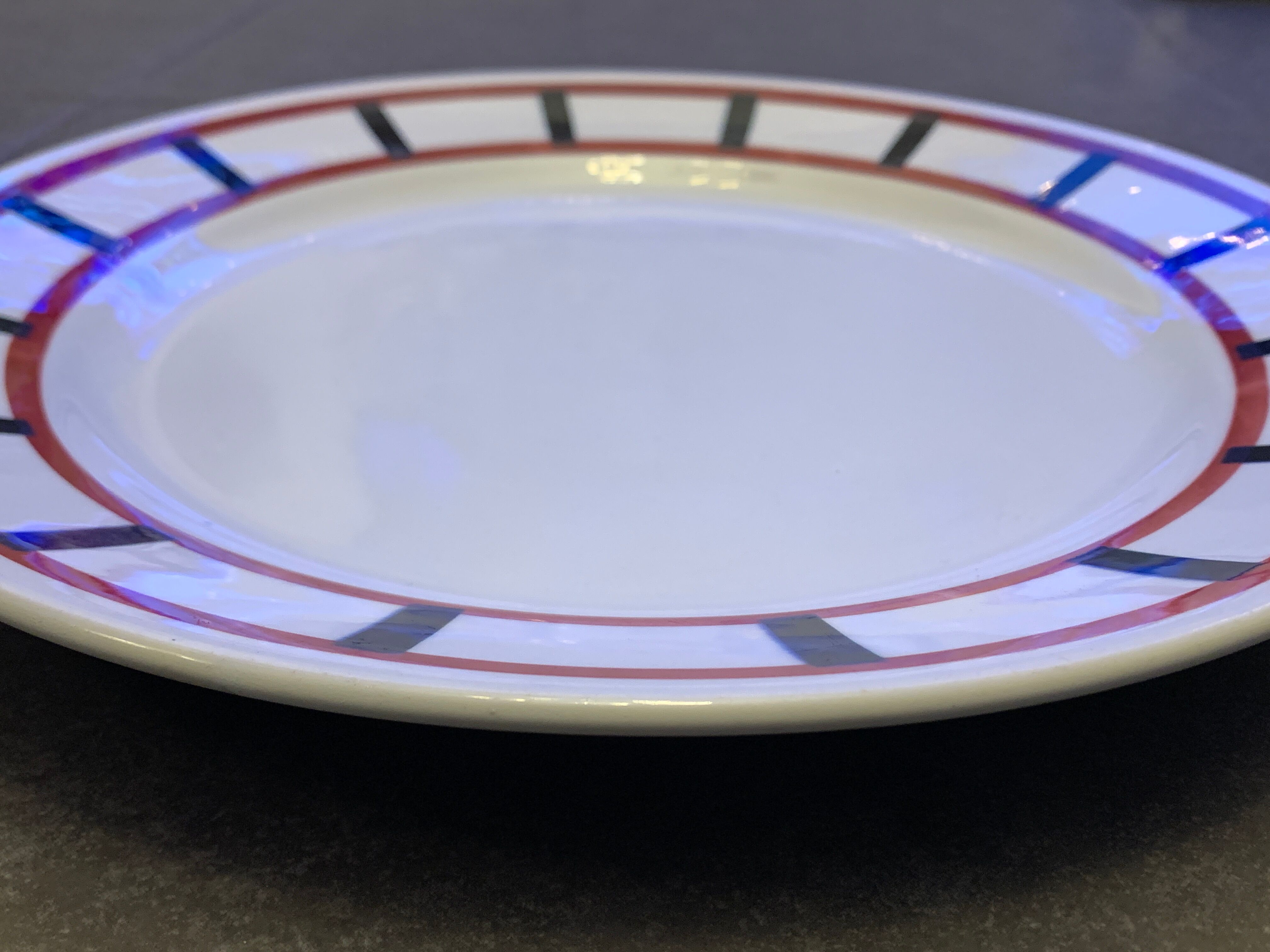 Old French earthenware dish Fénal Badonviller, Béarn model