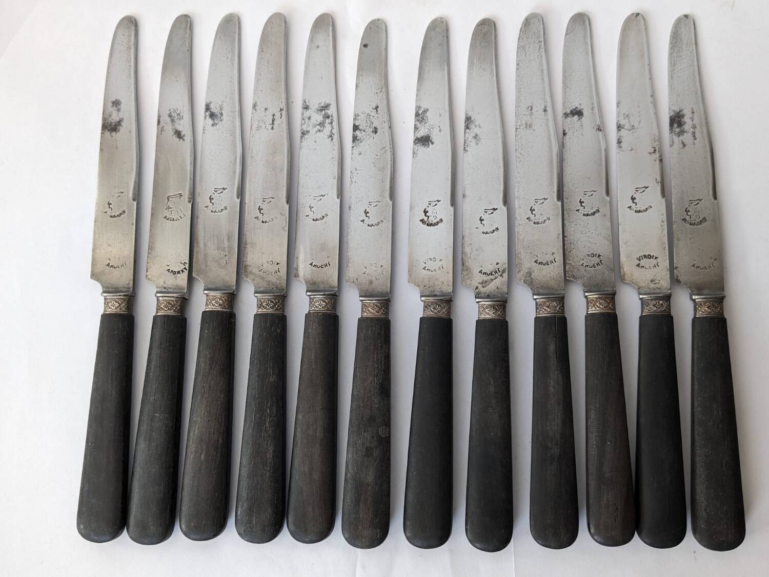 Antique ebony handle knives