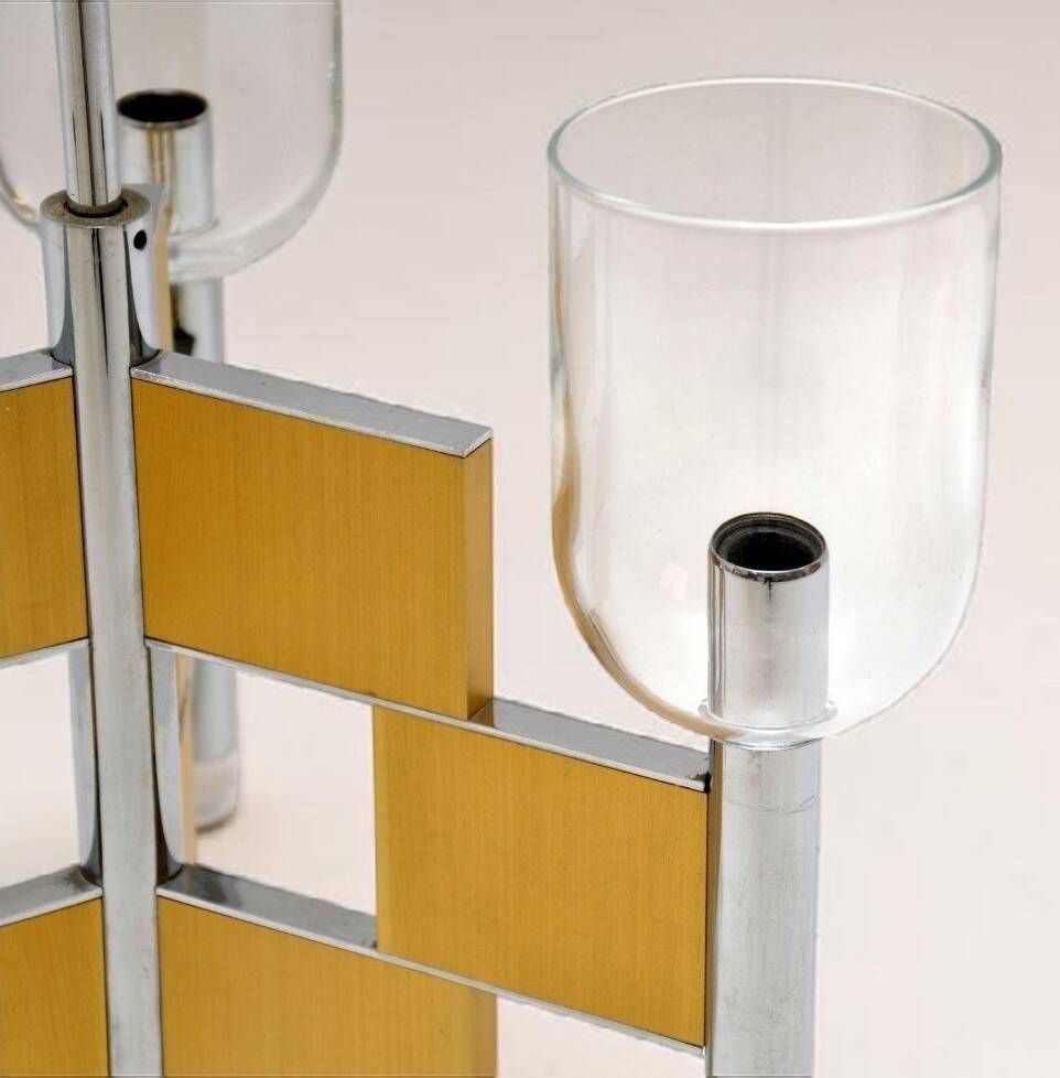 Suspension designed by Gaetano Sciolari, made in Italy. 1970
