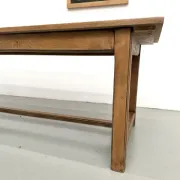 Solid oak farmhouse table, 1970s