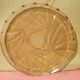 Plateau verre rose Art Deco et 7 verres Made in France