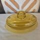 Amber glass butter dish, 1940