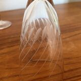 Set of 4 champagne flutes in engraved glass 10 cl