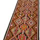 Turkish Handwoven Vintage Herki Kilim 83 cm x 363 cm