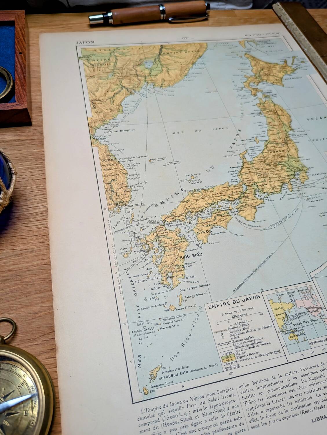 Imprimée en 1909, L'Empire du Japon