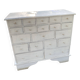 Commode en pin patiné blanc multi tiroirs