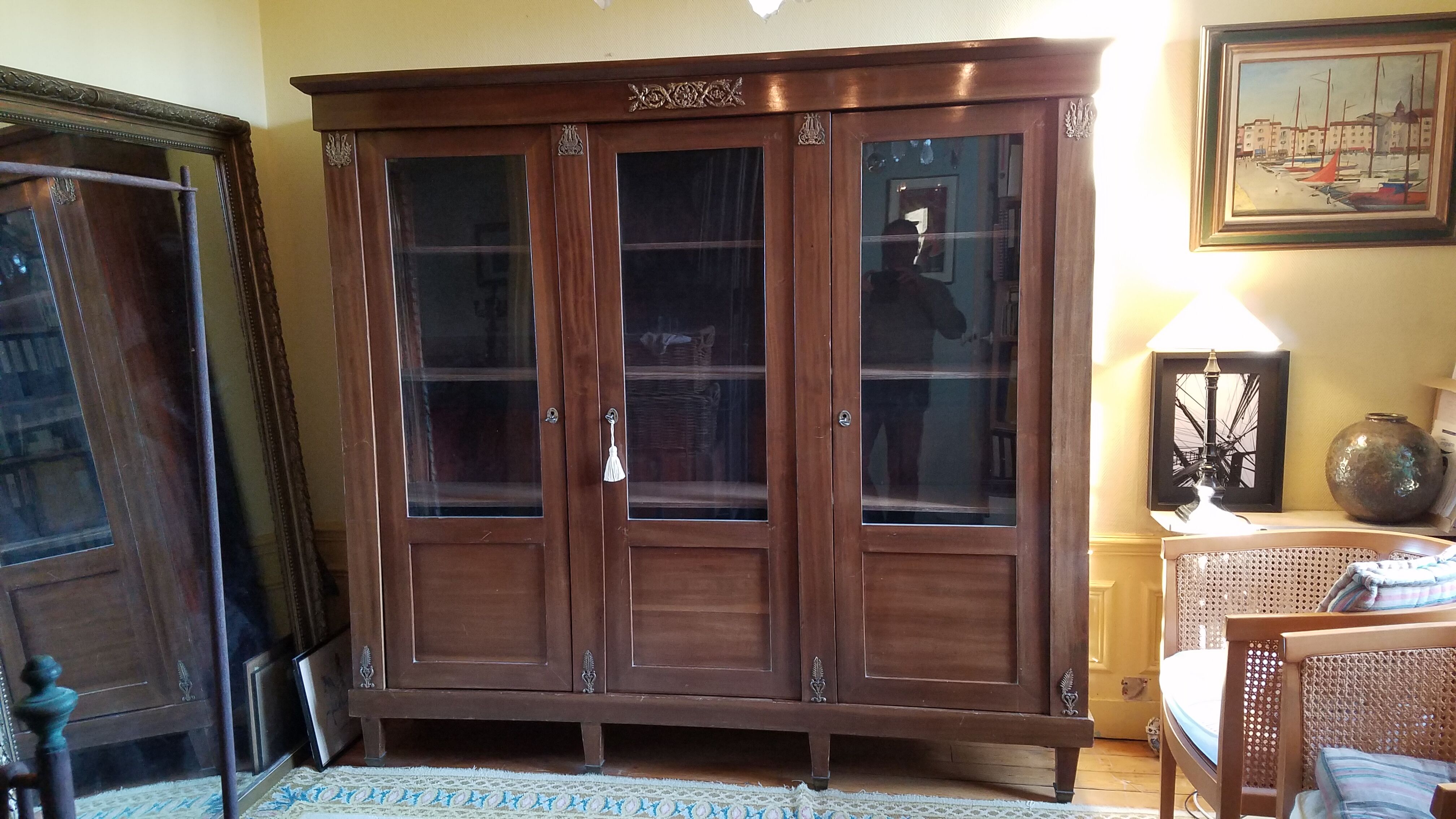 Empire glass bookcase