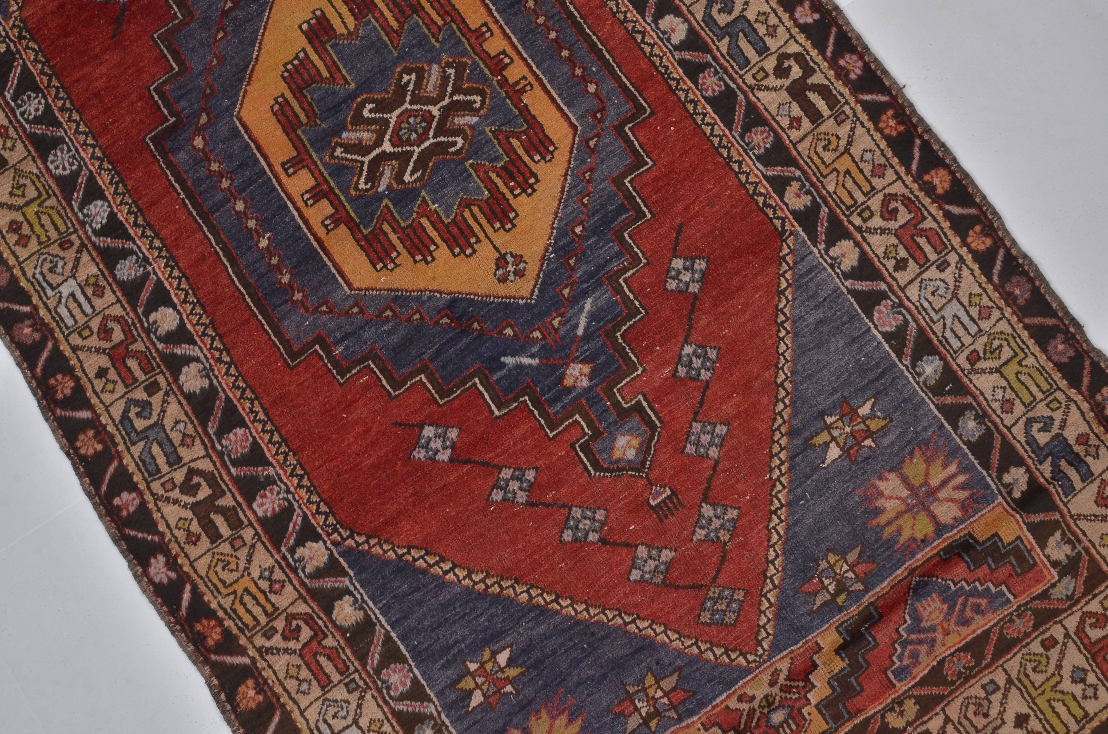 Tapis floral rouge et marron sku A32