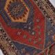 Tapis floral rouge et marron sku A32