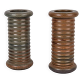 Cylindrical Earthenware Vases, 1960s, Set of 2