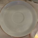 Set of 4 white and gold porcelain cups