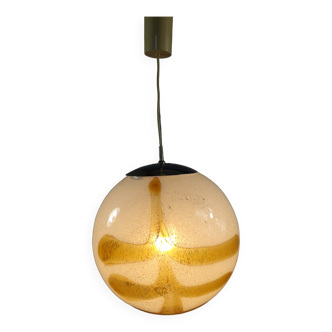 Suspension boule verre Murano/ Venise  43x65 cm  P. état SB