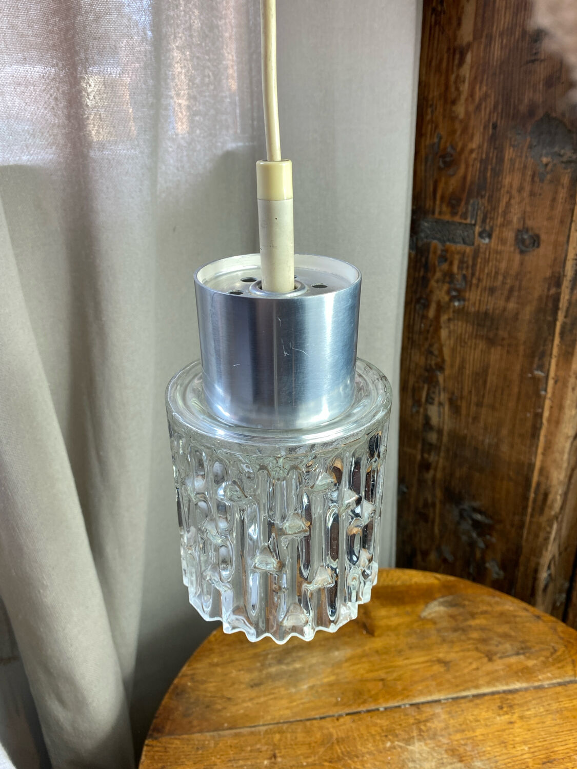 Suspension, verre et métal, années 60