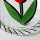 Vintage Kosta Boda Glass Plate: Red Tulip Design by Ulrica Hydman Vallien