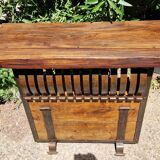 Rustic bar in neo-Gothic wrought iron oak.