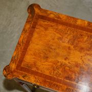 Console en Orme Burr & Bois Satiné restaurée, vers 1920