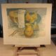 Colour lithograph by André Minaux (1923-1986), still life, fruits.