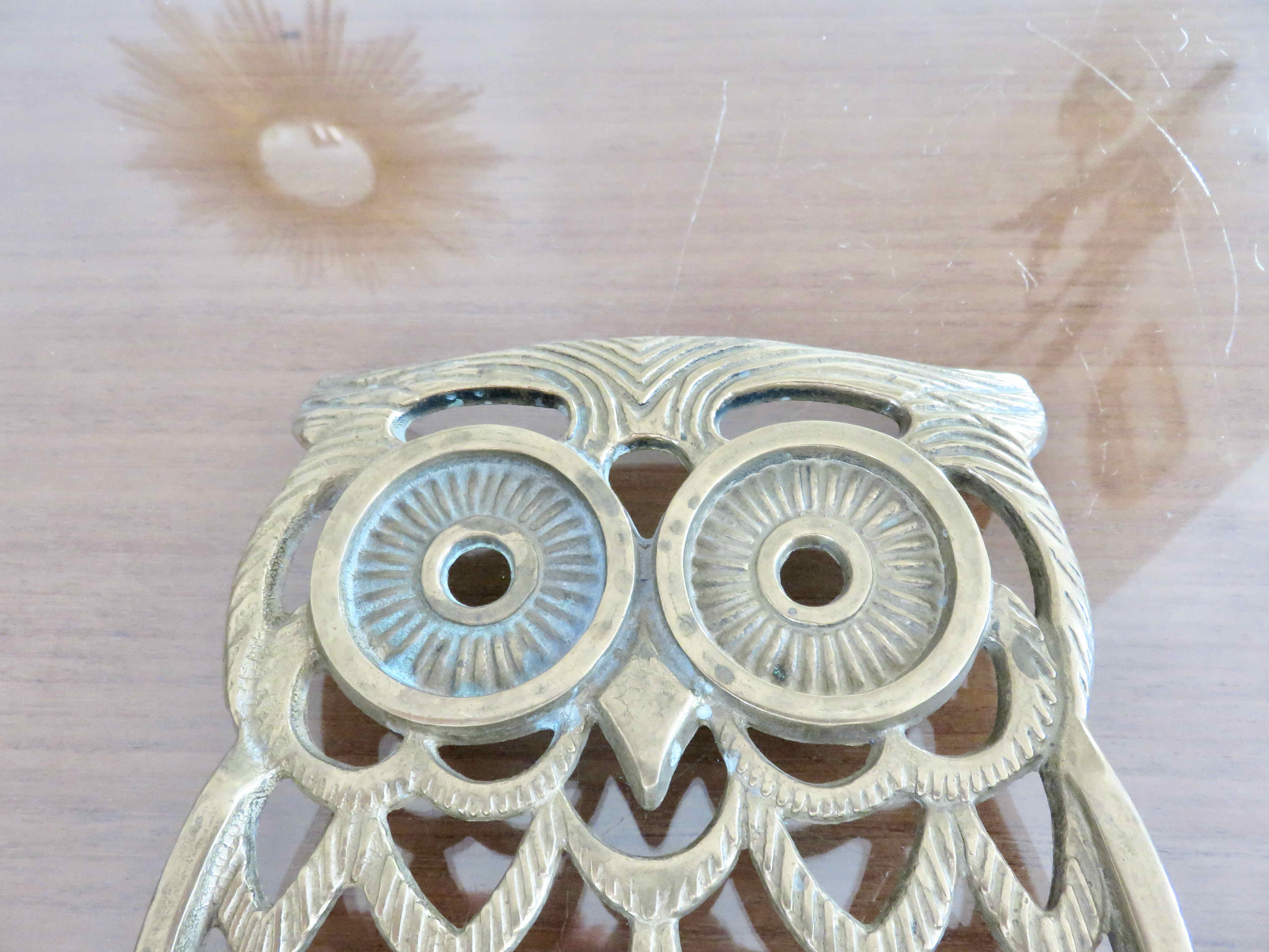 Brass trifle "hibou" in the 70s