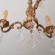 Brass chandelier 3 branches with grapevines, Louis XV style