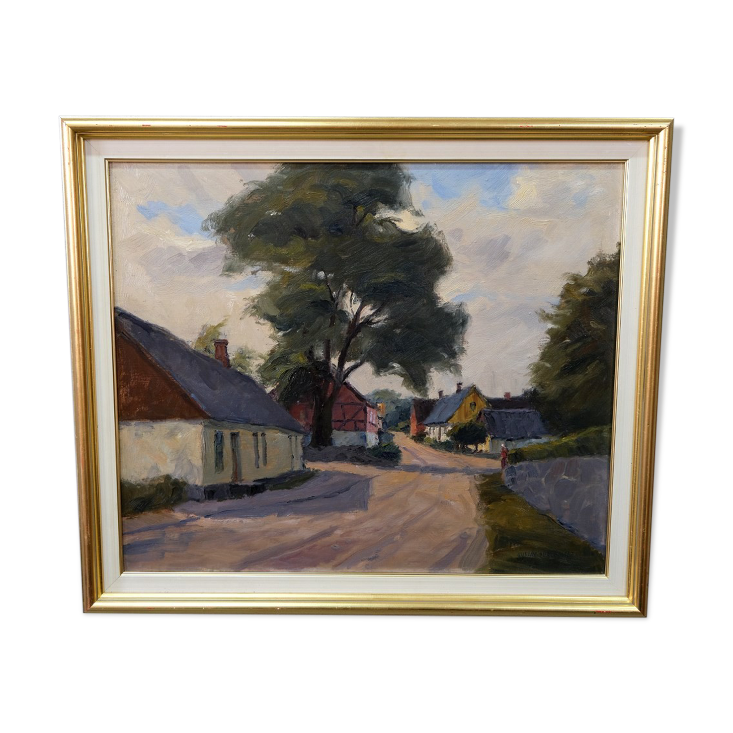 Gustav Berlin, Swedish painting, Oil on Panel, 1967