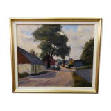 Gustav Berlin, Swedish painting, Oil on Panel, 1967