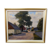 Gustav Berlin, peinture suédoise, huile sur panneau, 1967