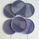 Purple ceramic plates set of 6