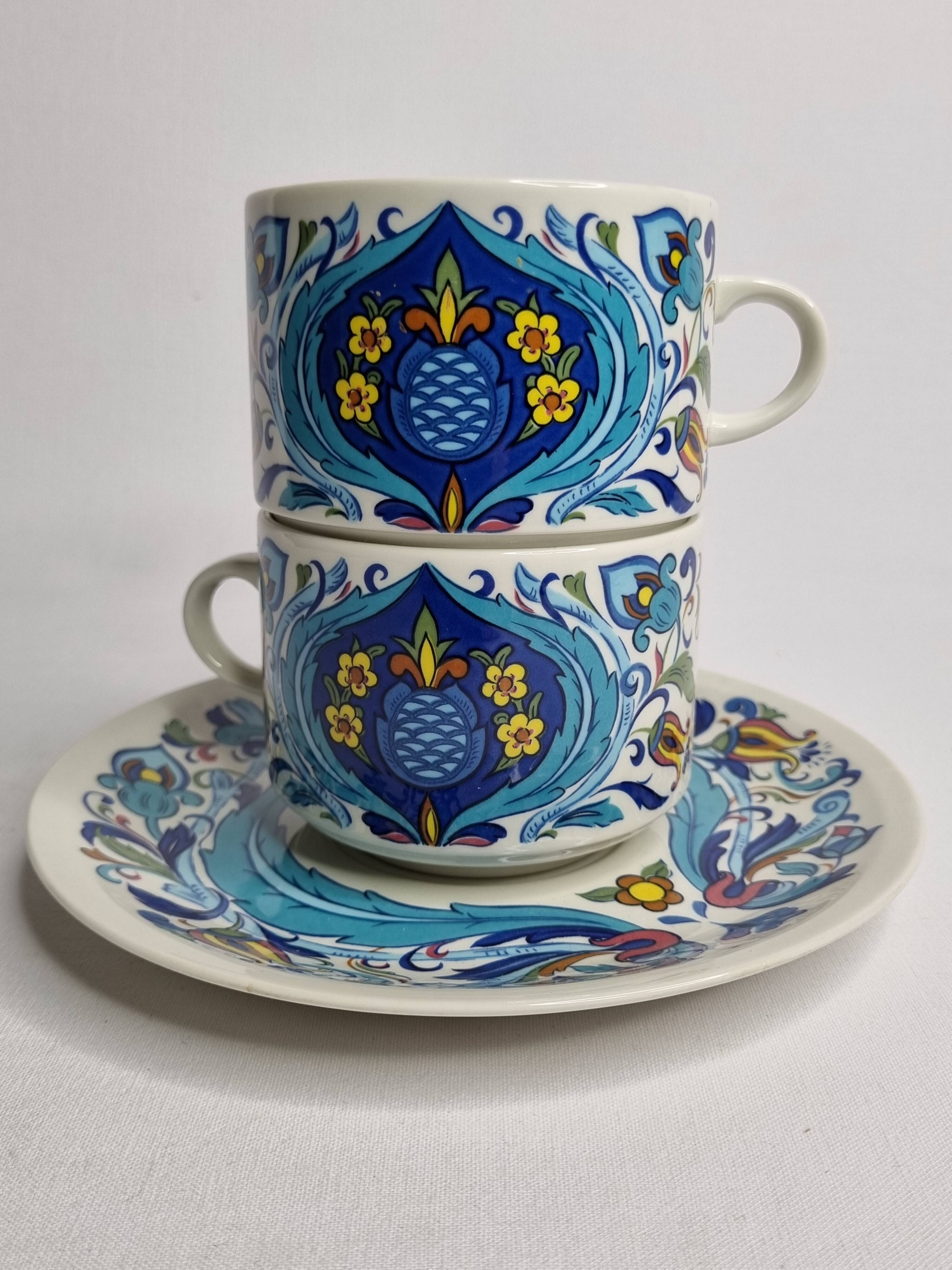Chocolate cups, Izmir, Villeroy and Boch, 70s