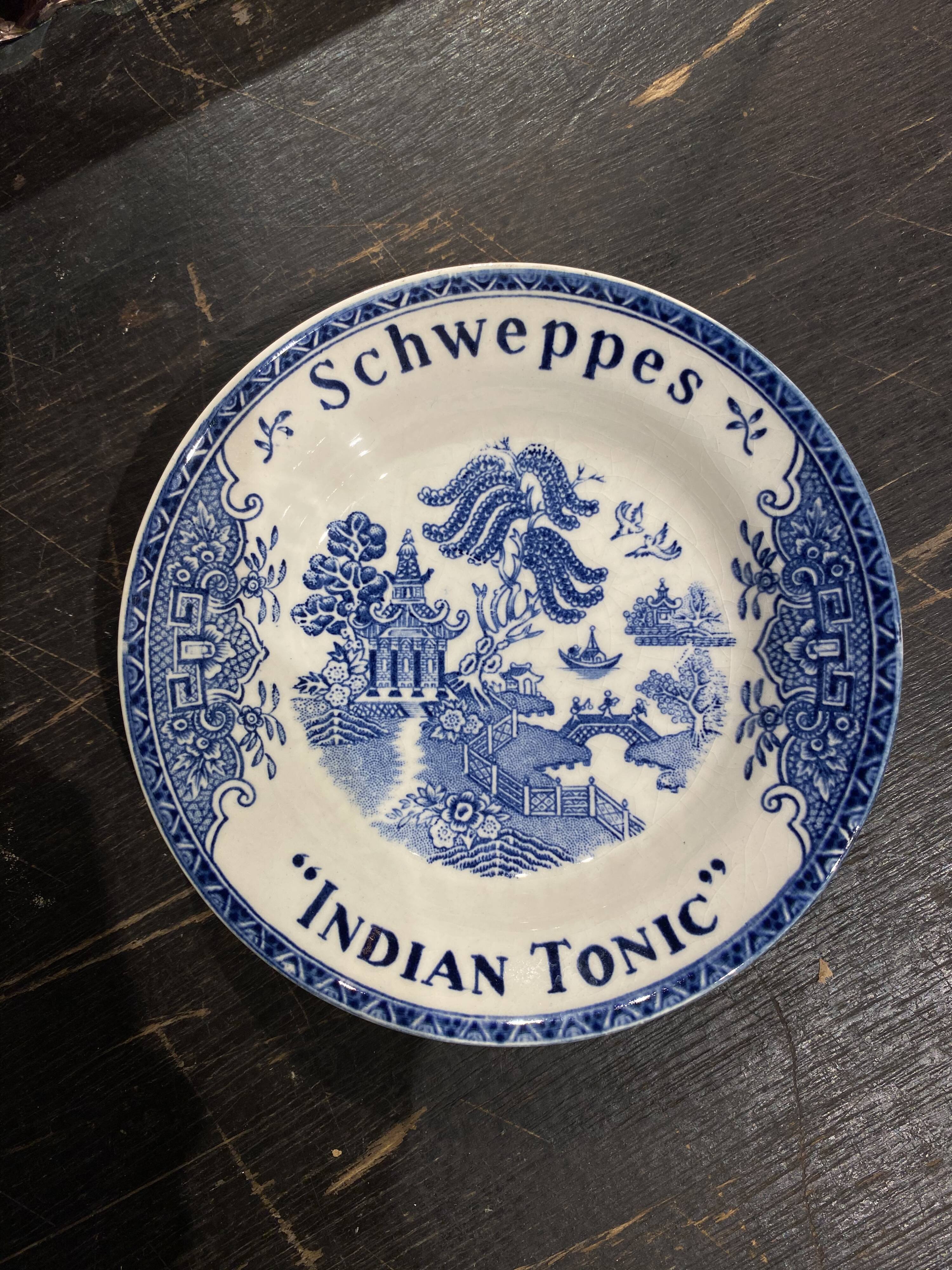 Schweppes ashtray in gien earthenware