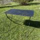 Antique black metal folding table – good quality