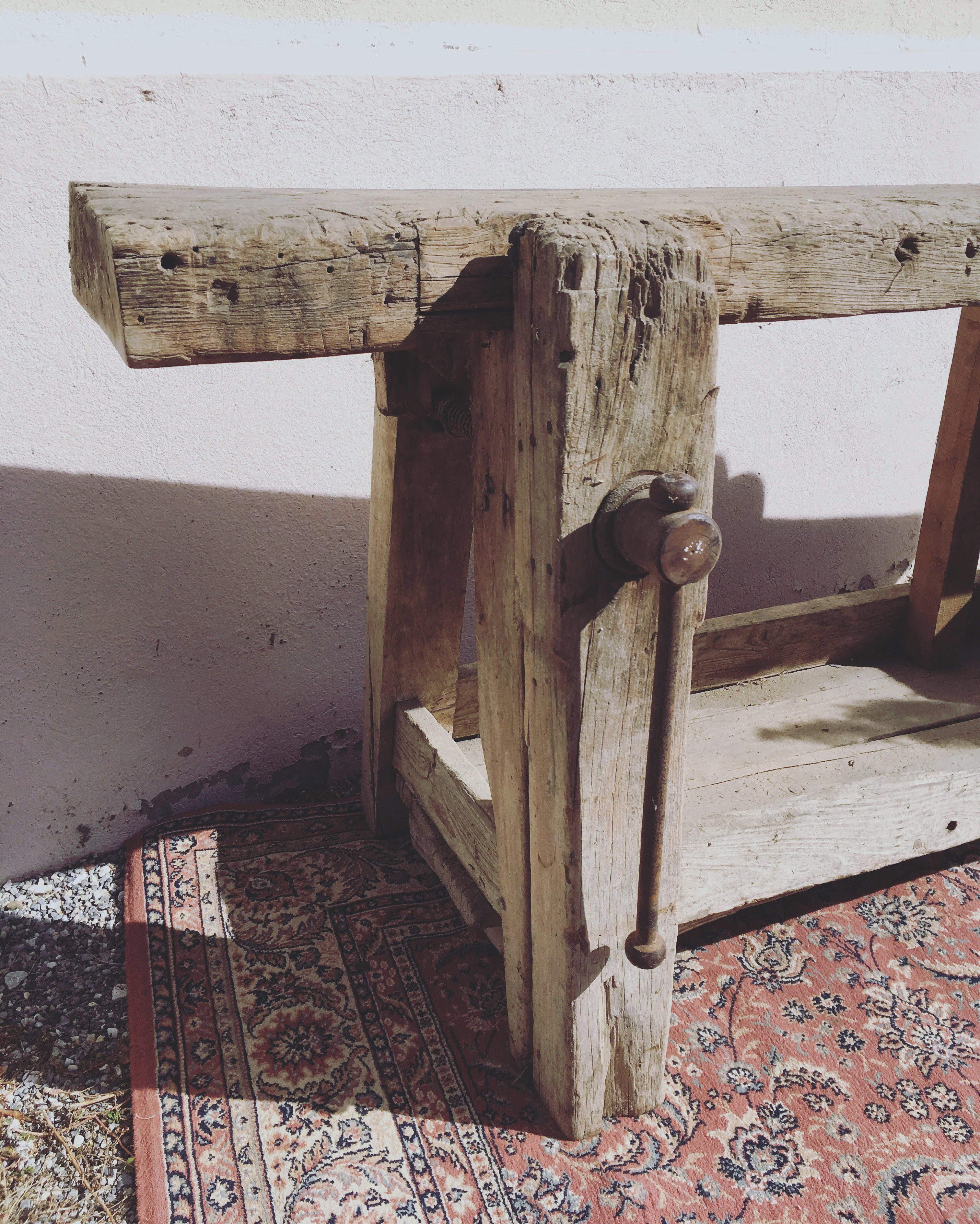 Old carpenter workbench