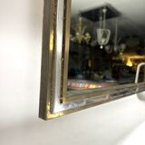Romeo Rega, vintage mirror with double brass frame and chrome. Italy 1970s