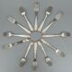 MENAGERE IN SILVER METAL DIXI 36 PIECES ART DECO LADLE SPOONFULS BOX