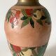 Large enamelled brass vase