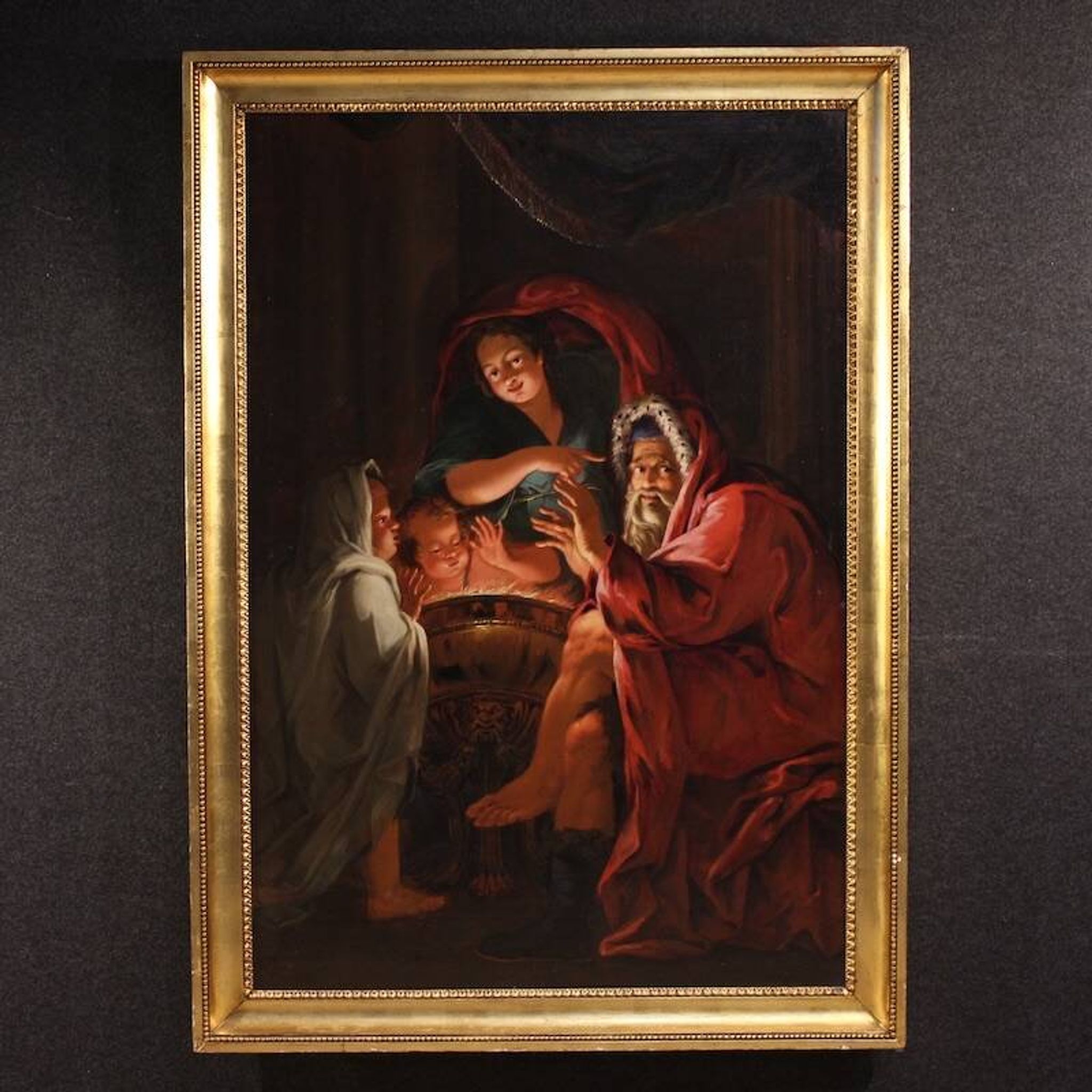 Great 18th century painting, allegory of winter