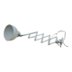 Adjustable metal accordion wall lamp from the 50s aluminum lampshade