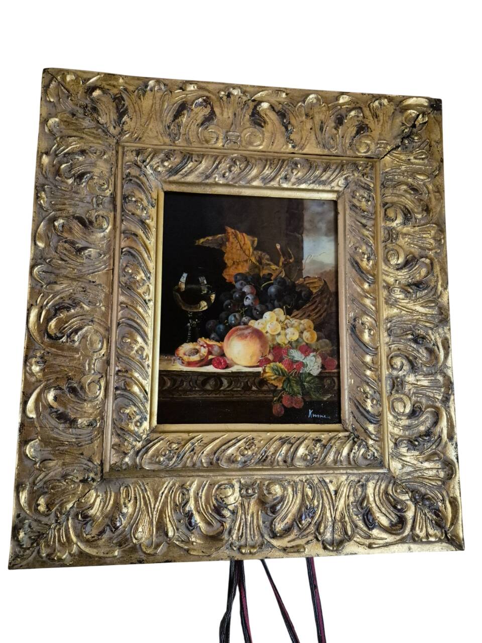 oil on panel in the 17th century (20th century) style, still life