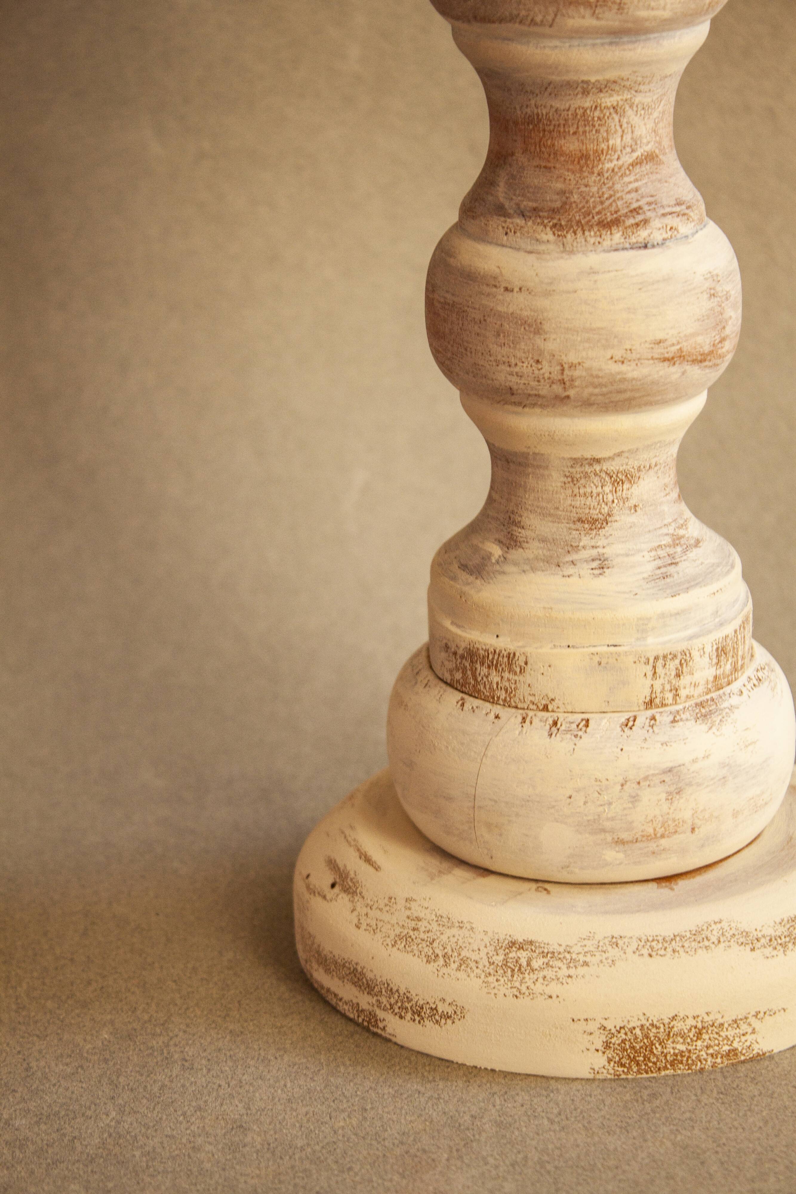 Stripped wooden chandeliers. Wooden candle holder. Candlesticks.