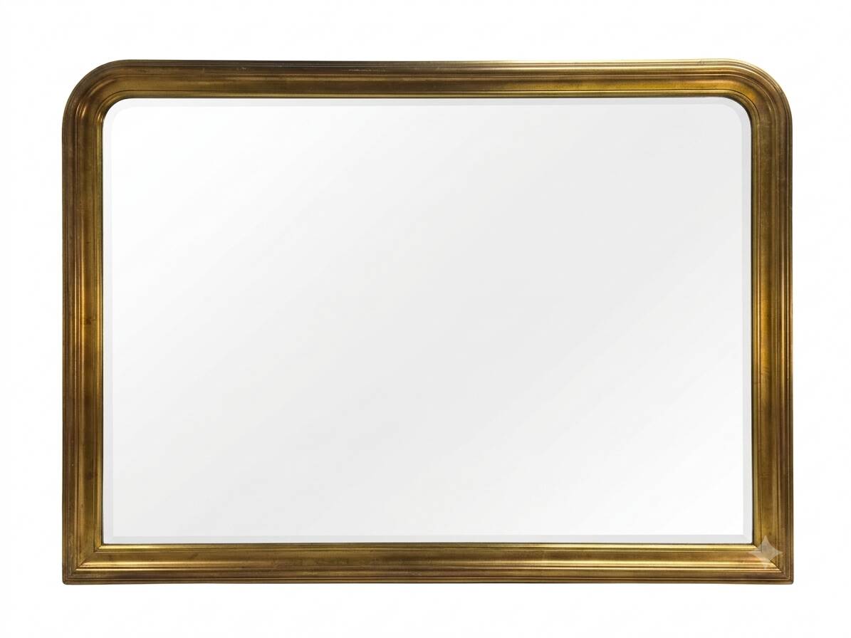 Louis Philippe style gilded mirror, mid-20th century, bevelled mirror.