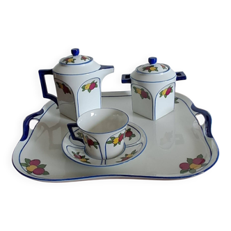 Porcelain coffee service A. Lanternier & Co Limoges. 1960s.